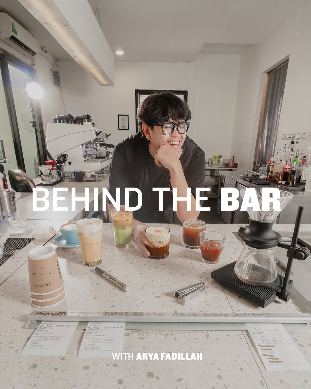 behind the bar